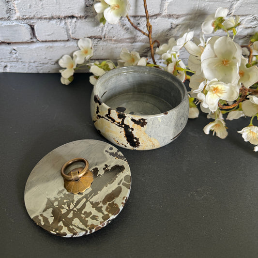 Picture Jasper Bowl with Lid