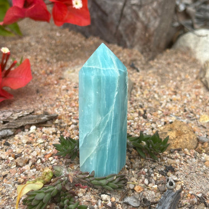 Caribbean Calcite Crystal Tower / Generator – Calm, Clarity & Spiritual Healing Energy