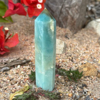 Caribbean Calcite Crystal Tower / Generator – Calm, Clarity & Spiritual Healing Energy