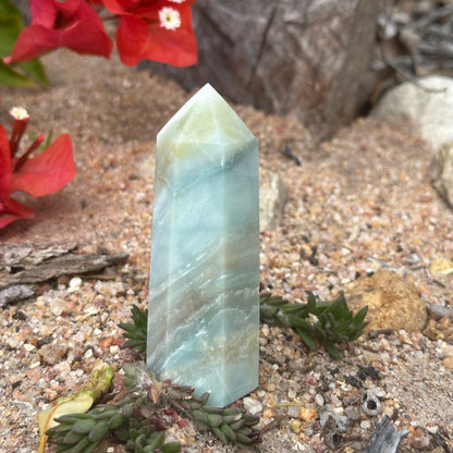 Caribbean Calcite Crystal Tower / Generator – Calm, Clarity & Spiritual Healing Energy