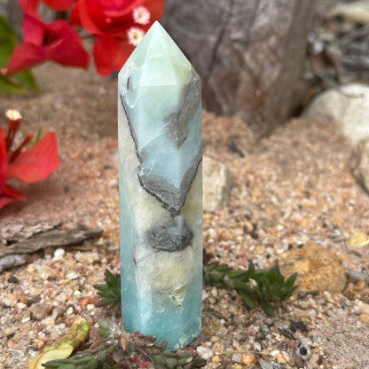 Caribbean Calcite Crystal Tower / Generator – Calm, Clarity & Spiritual Healing Energy