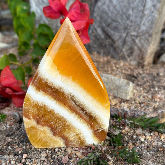 Orange Calcite Free-form