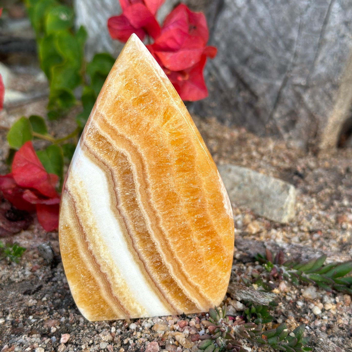 Orange Calcite Free-form