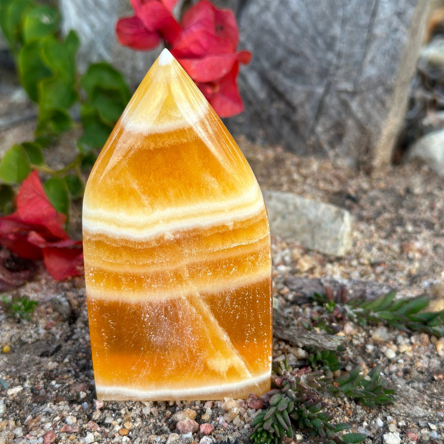 Orange Calcite Free-form