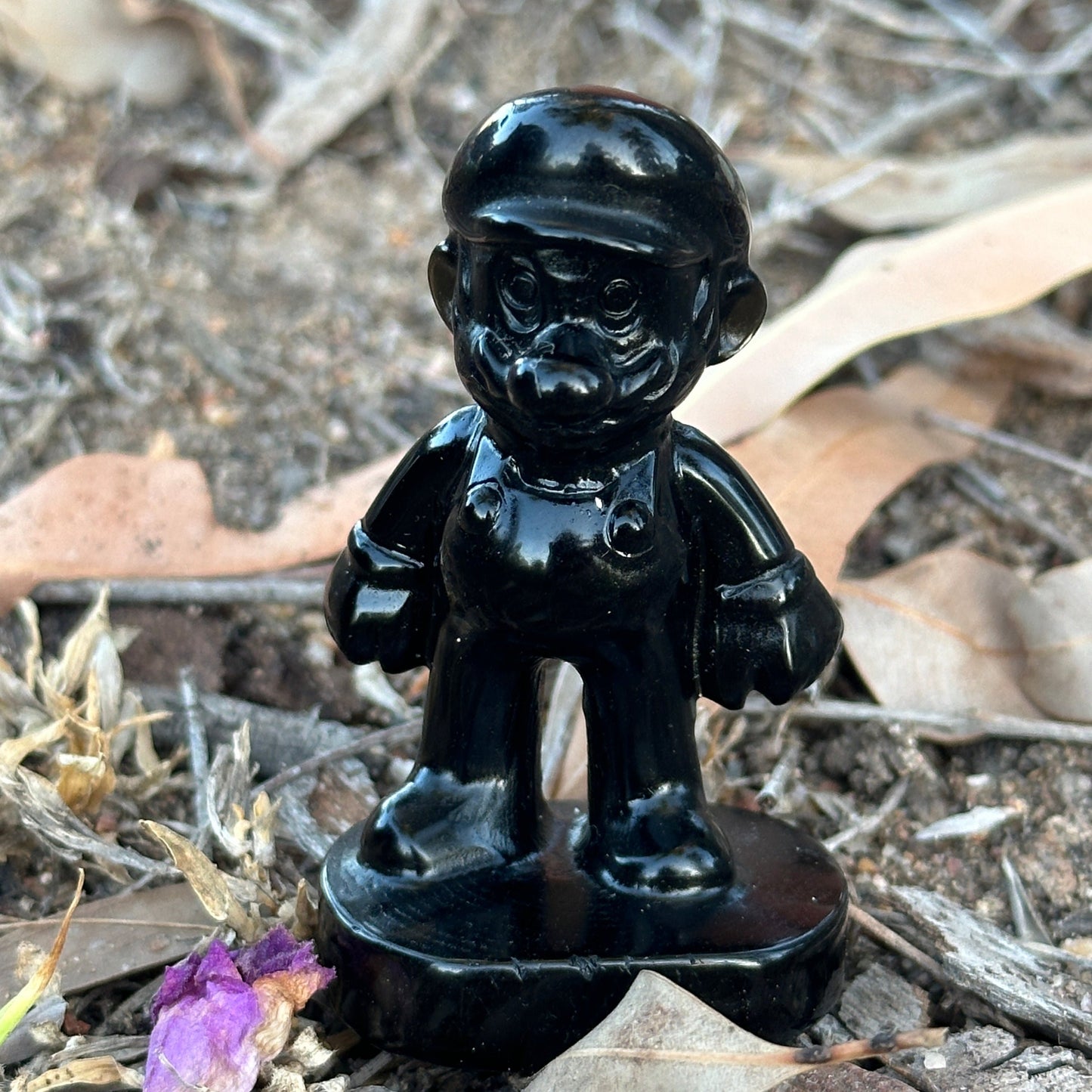 Obsidian Super Mario Inspired Mario Character Carving