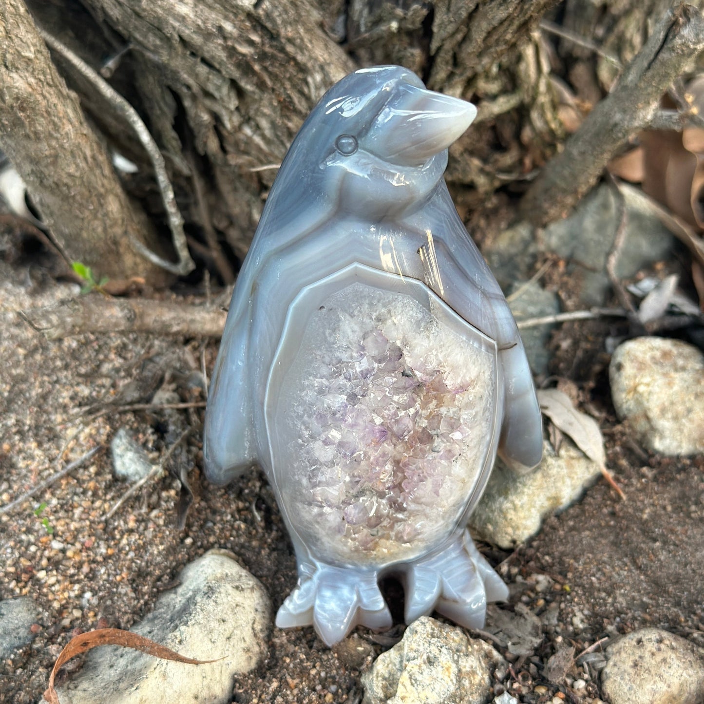 Geode Agate Penguins