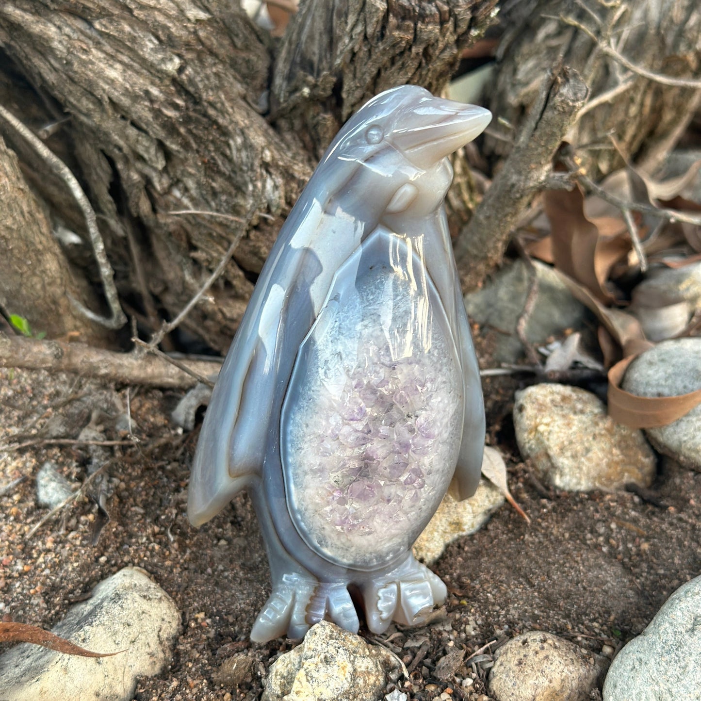 Geode Agate Penguins