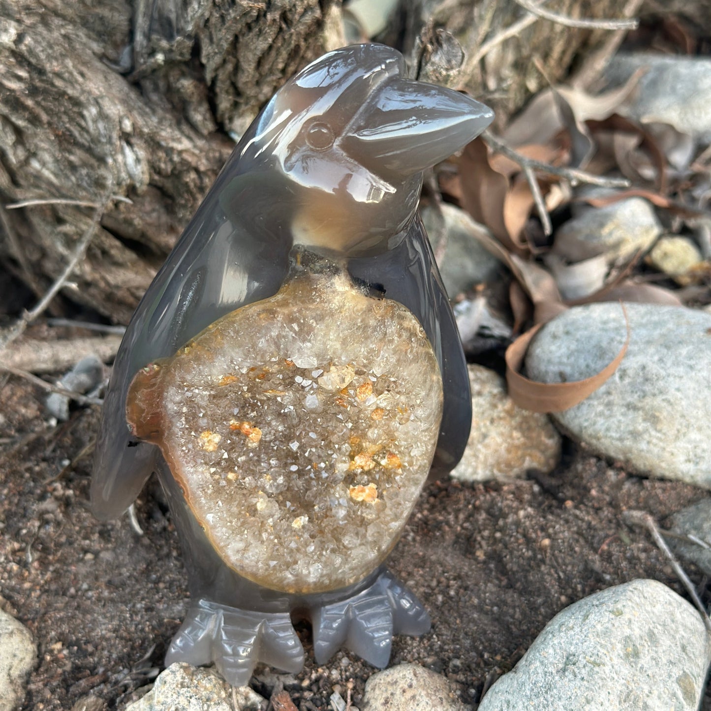 Geode Agate Penguins