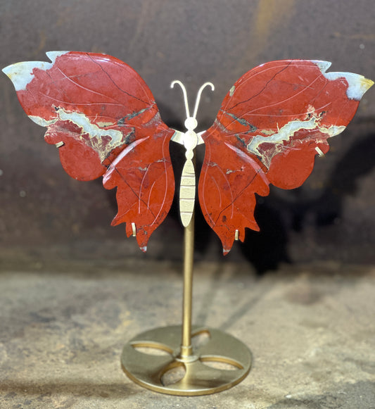 Butterfly Stand with Red Jasper Wings