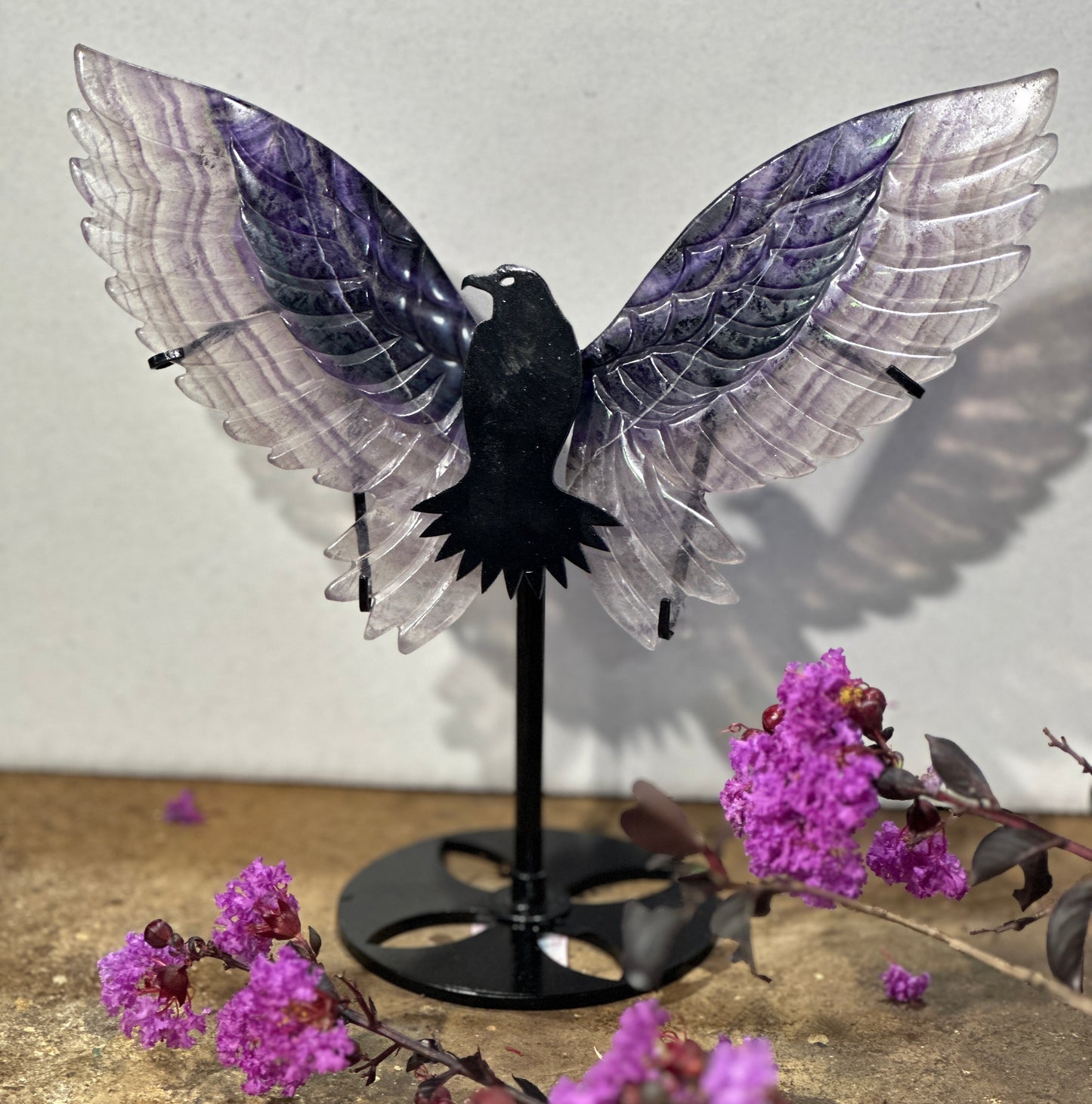 Bird Stand with Fluorite Wings