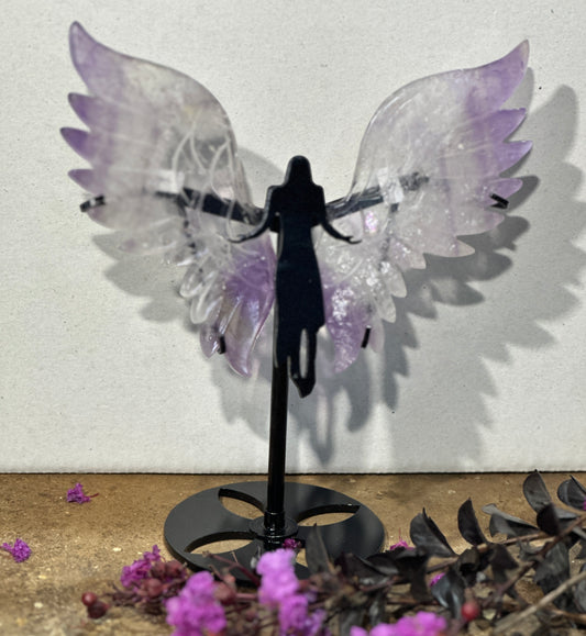 Angel Stand with Amethyst Wings