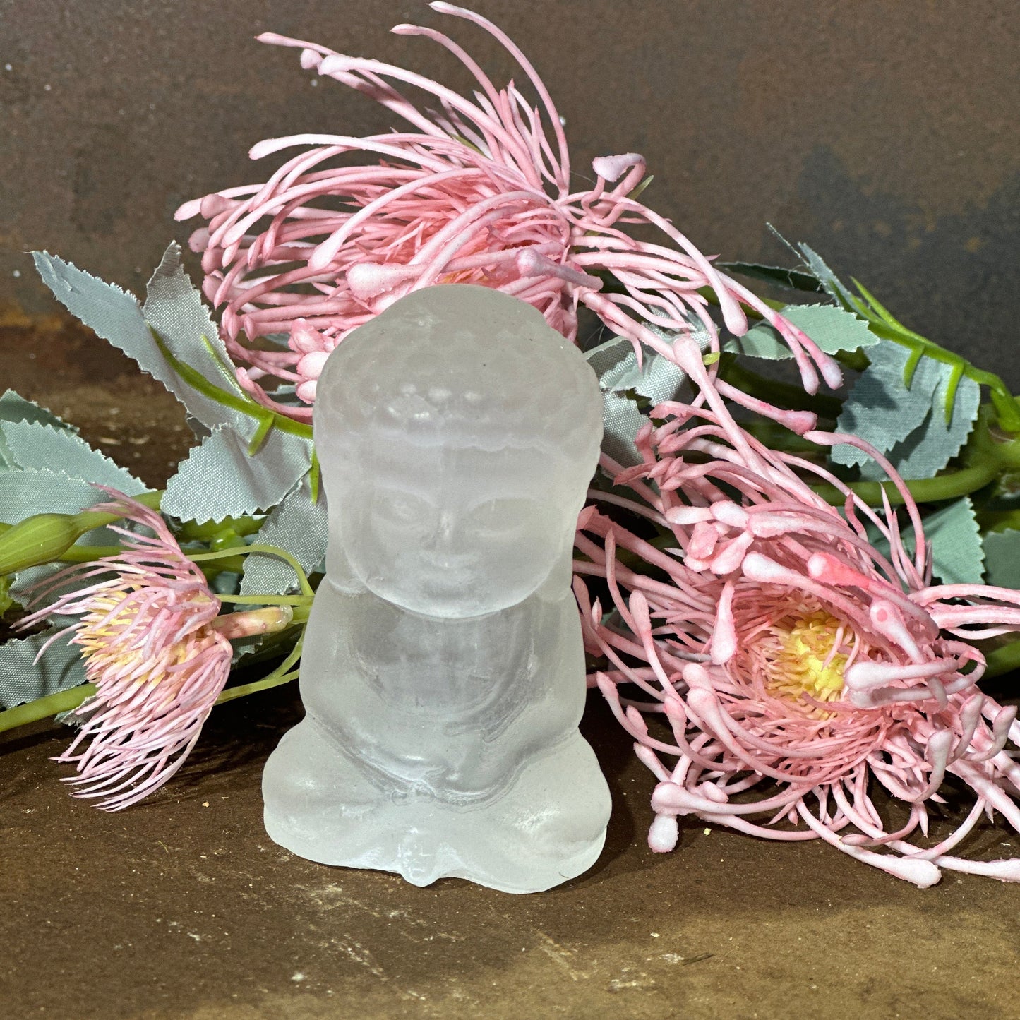 Selenite Buddha Carving