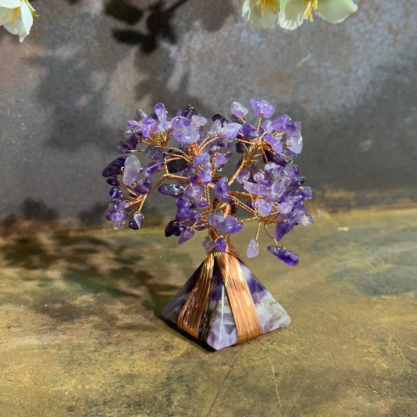 Flowering Crystal Tree Pyramid