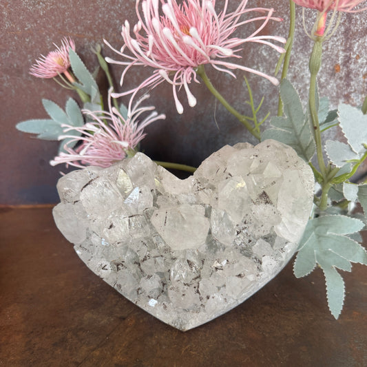 Clear Quartz with Sphalerite Heart Specimen –  Balance, Clarity & Spiritual Healing