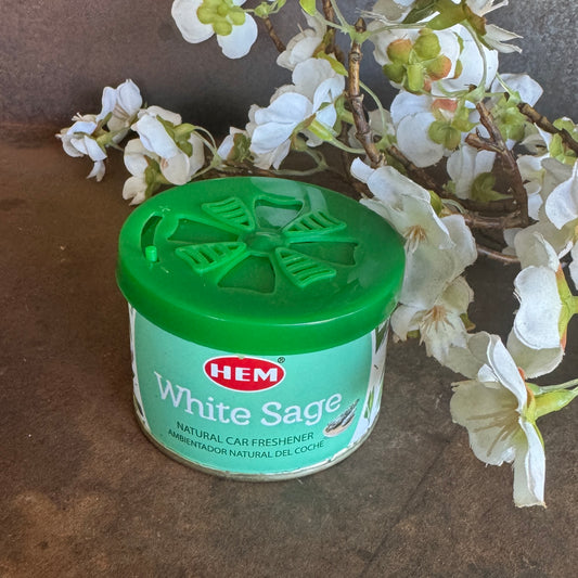 White Sage Car Freshener by HEM – Spiritual Protection & Freshness for Your Journey