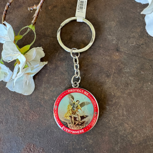 Archangel Michael "PROTECT ME" Keyring – Divine Protection, Courage & Spiritual Strength