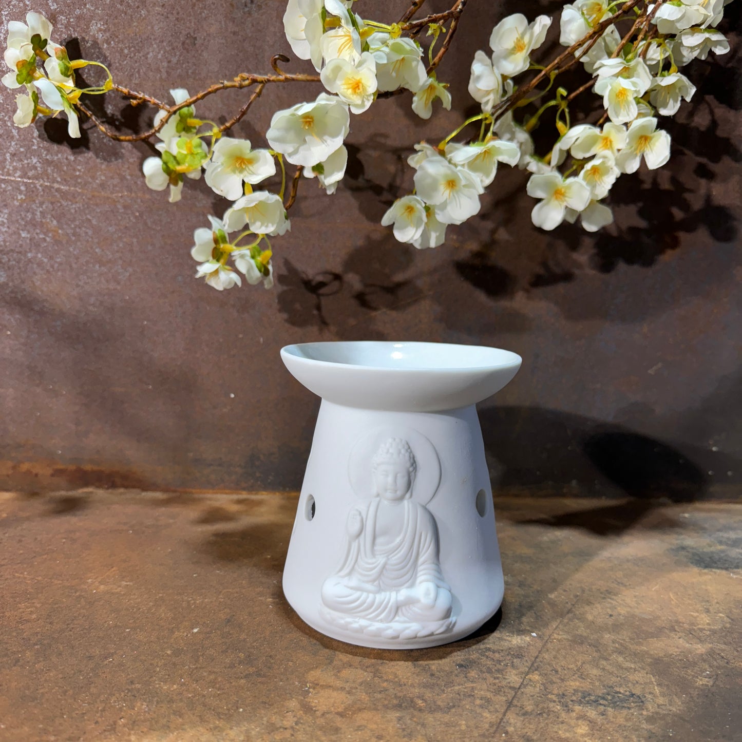 Buddah White Porcelain Oil Burner