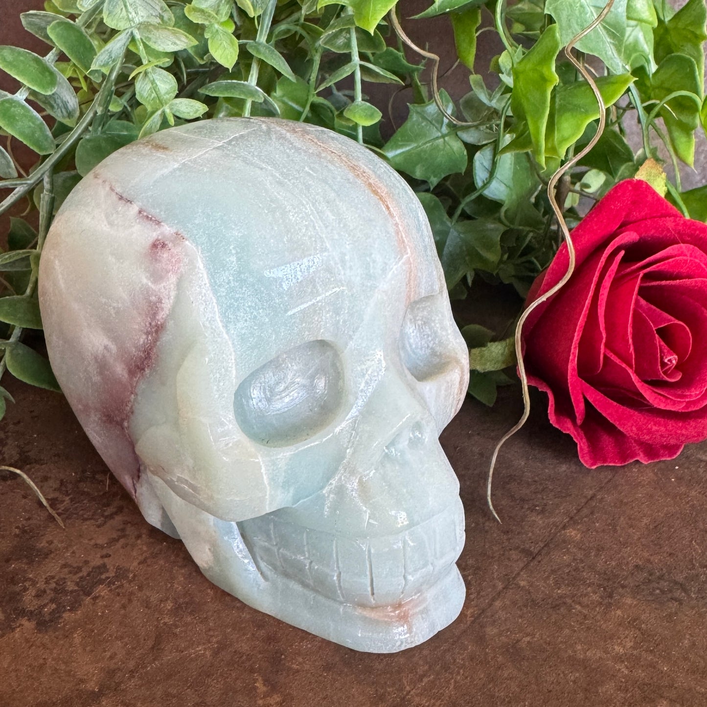 Caribbean Calcite Skull – Spiritual Awakening, Emotional Healing & Inner Wisdom (1.066kg)