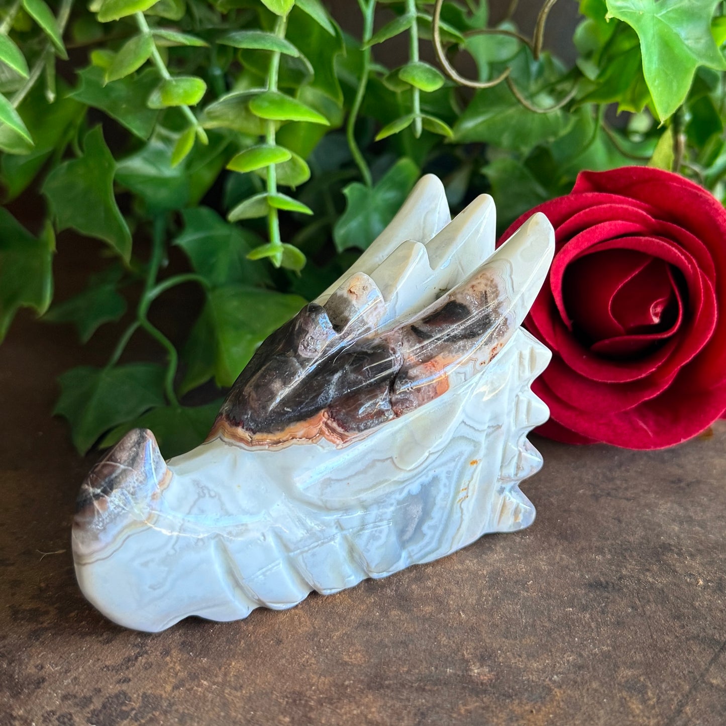 Mexican Agate Dragon – Healing Crystal for Strength, Balance & Spiritual Transformation
