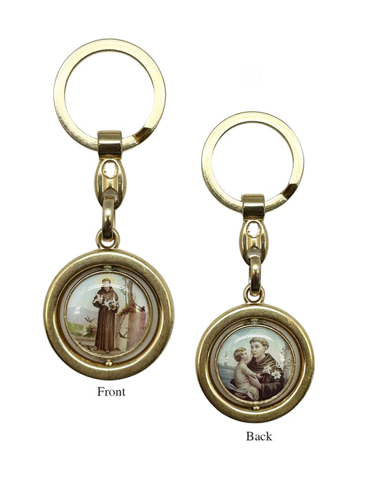 Two Sided Key ring St Anthony & St Francis