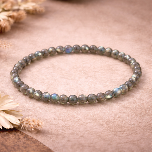 Labradorite Bracelet 5–8mm | Spiritual Bracelet for Intuition & Protection