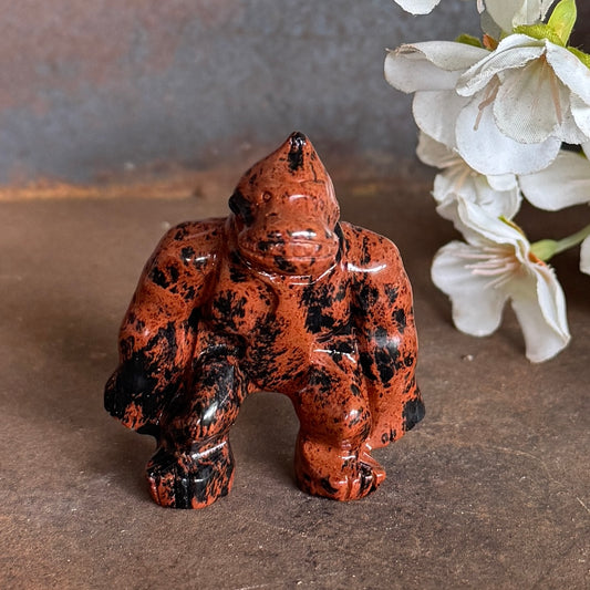 Gorilla crystal carving