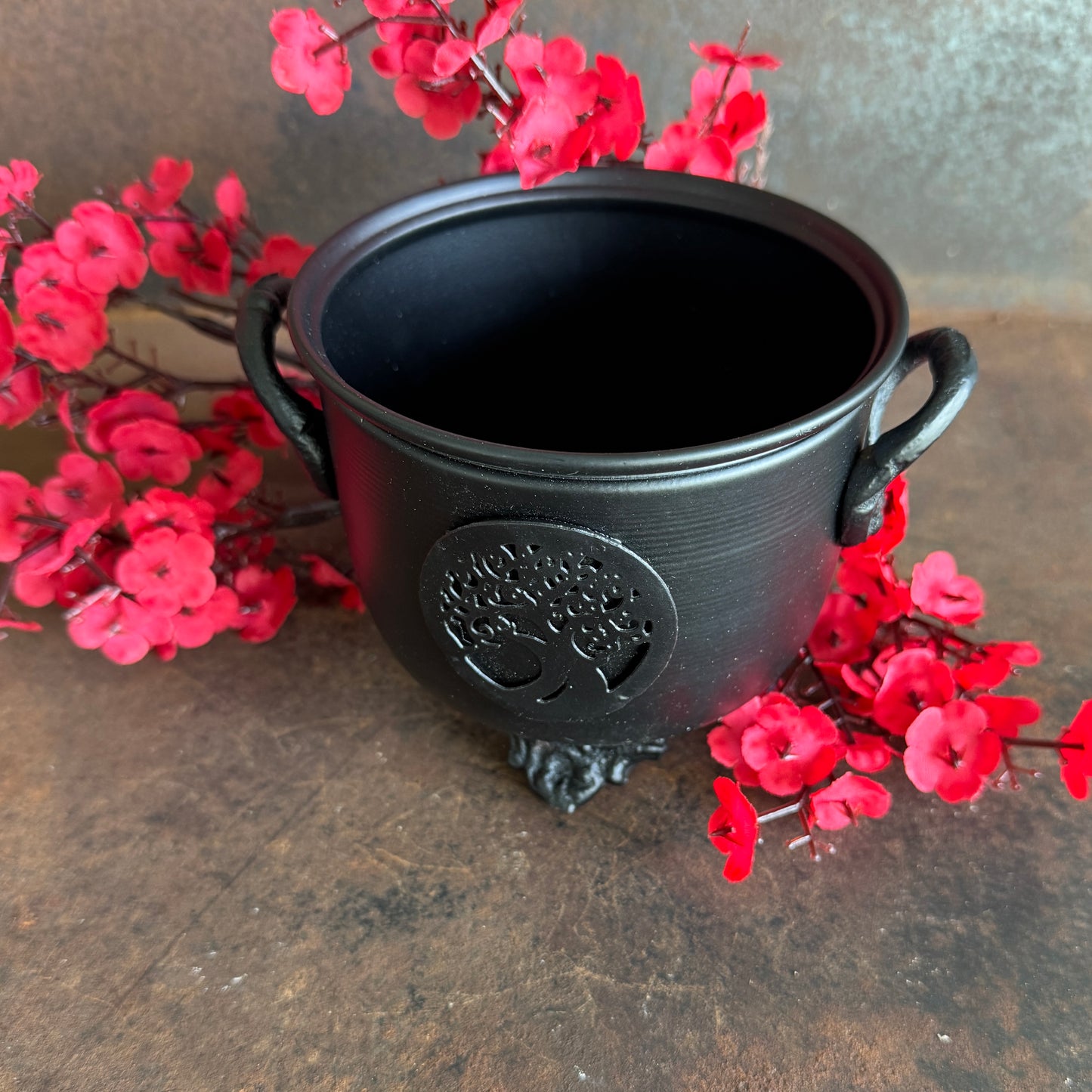 Metal Cauldron with Tree of Life – Ritual Tool for Growth, Balance & Spiritual Energy