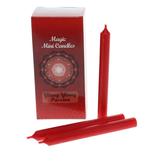 Red Candles - (Passion - Ylang Ylang Scented 1.25cm x 12.7cm) (20pk)