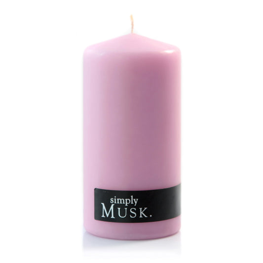 Pink Musk Pillar Candle