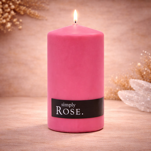Pink Pillar Candle – Rose Scent Spiritual Ritual Candle for Love, Heart Healing & Emotional Balance