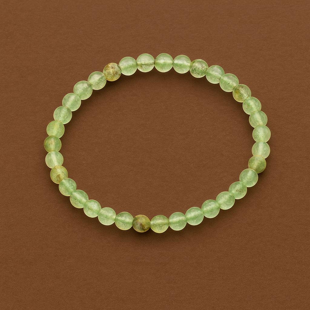 Prehnite Crystal Bracelet 6mm – Spiritual Healing, Inner Peace & Intuitive Growth