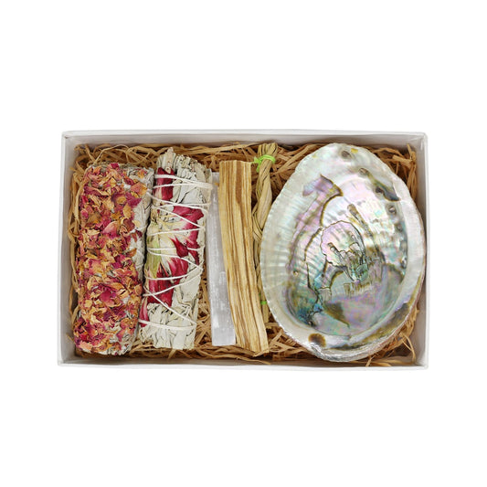 Red Floral Sage Smudge Kit – Spiritual Gift Idea & Cleansing Ritual Spiritual Box