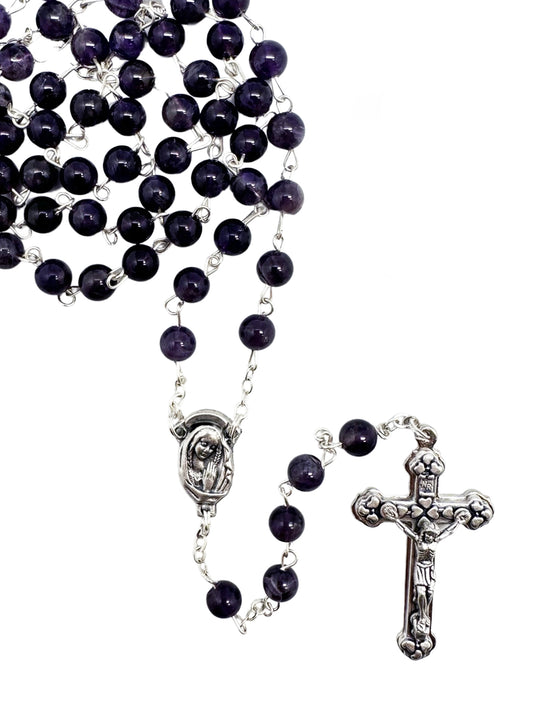 Rosary - Amethyst 6mm beads