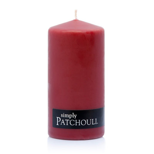 Red Patchouli Pillar Candle