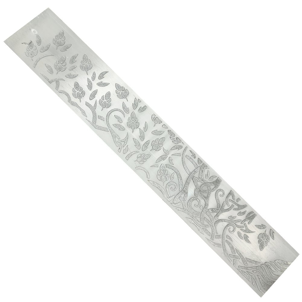 SELENITE - Tree of Life Silver Print Incense Burner