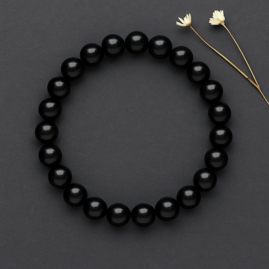 Shungite Crystal Bracelet 6mm – Protection, Grounding & Spiritual Strength