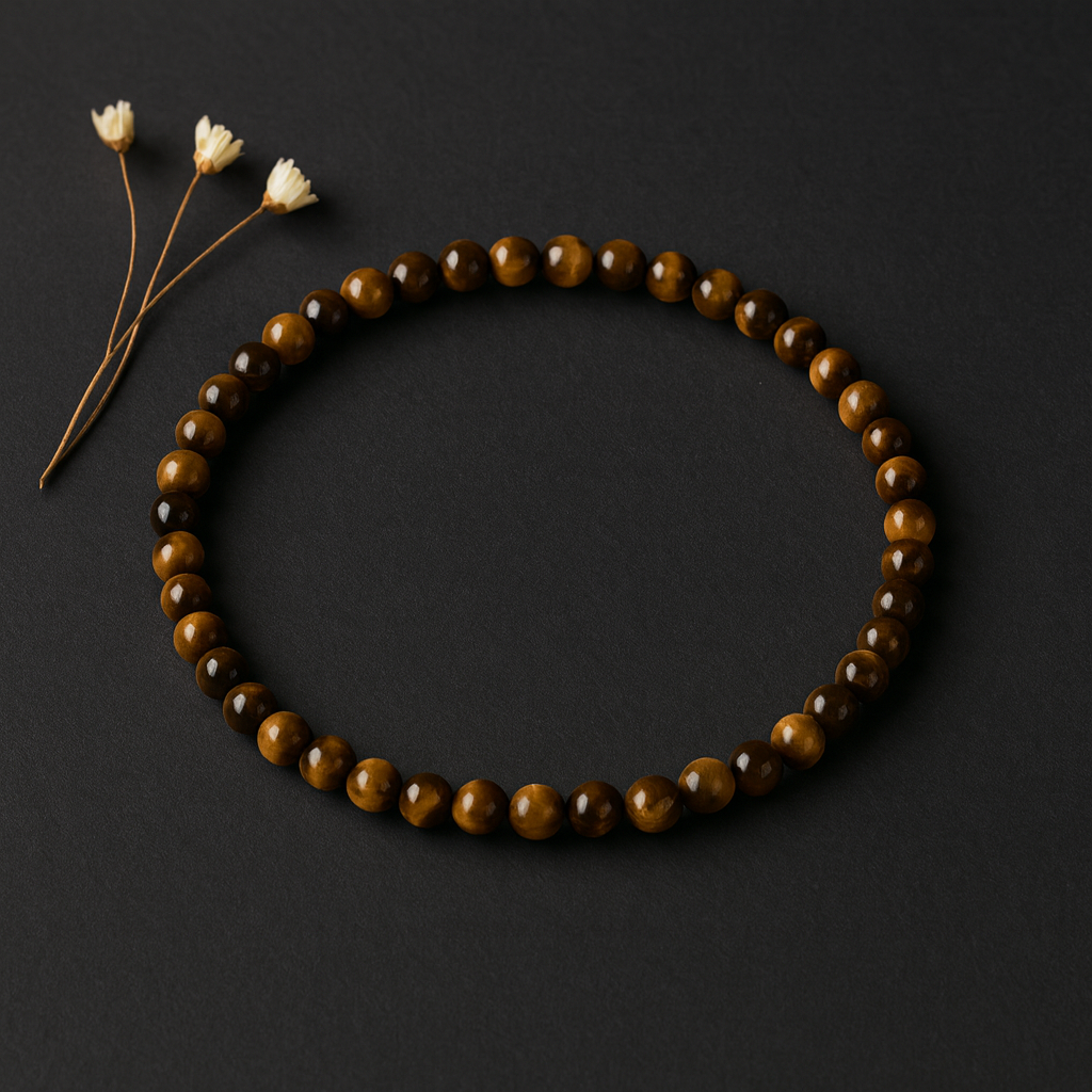 Tiger’s Eye Crystal Bracelet 4mm – Unisex Strength, Confidence & Protection