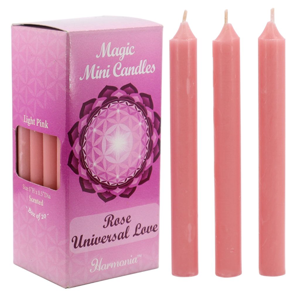 Pink Candle (Universal Love - Rose Scented) 1.25cm x 12.7cm (20pk)