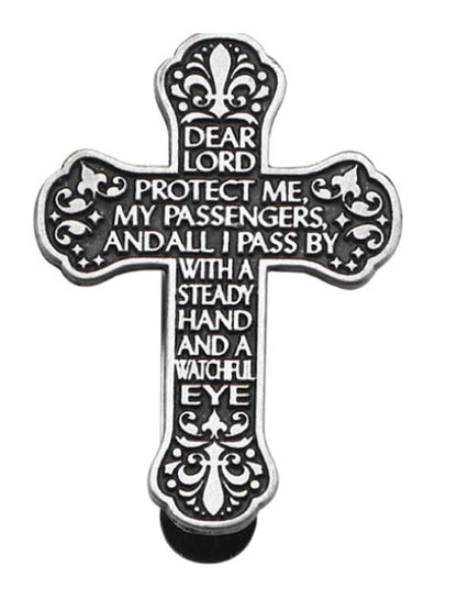 Car Visor Clip Pewter – Dear Lord Protect Me & My Passengers