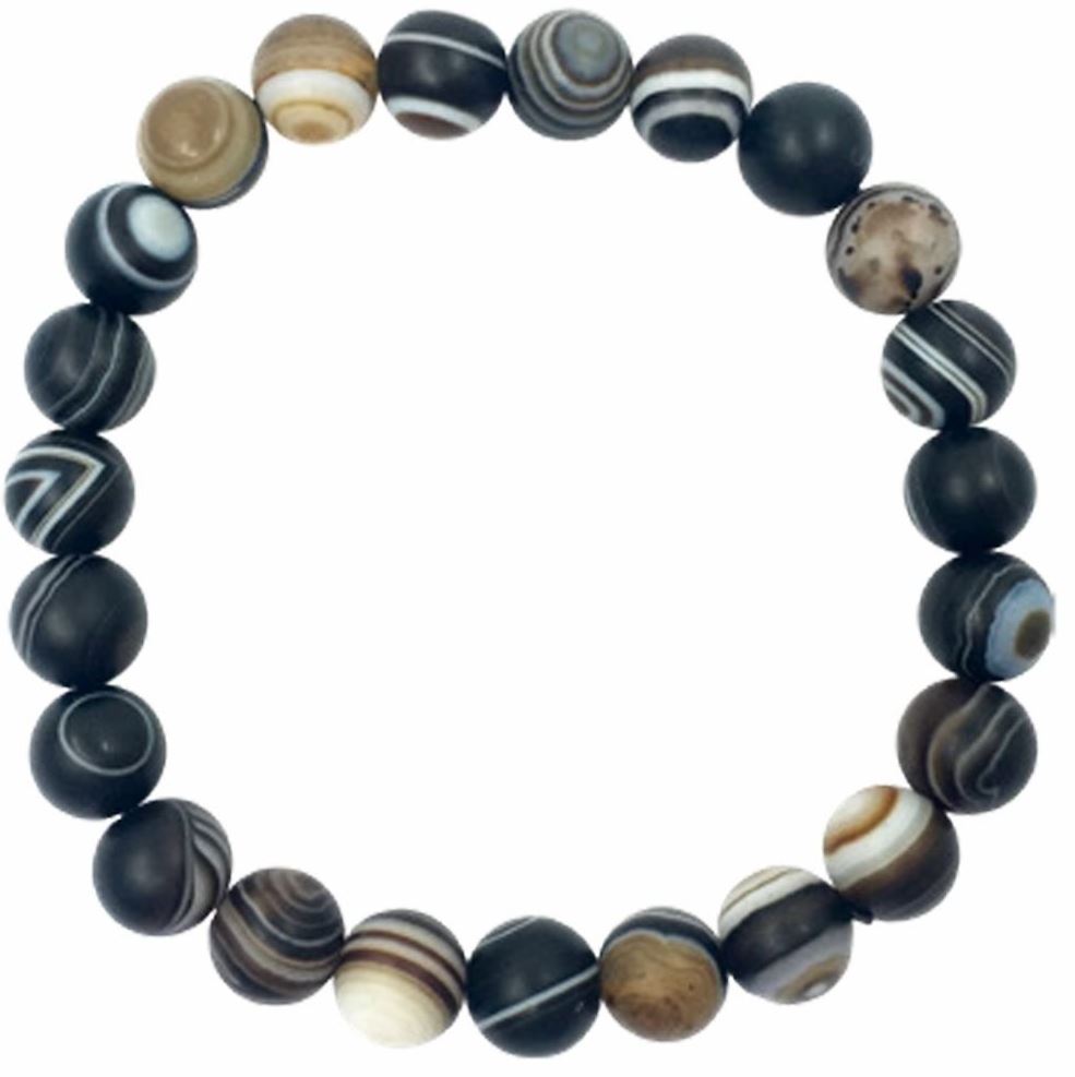 Banded Agate Bracelet (Matt Finish) 8mm