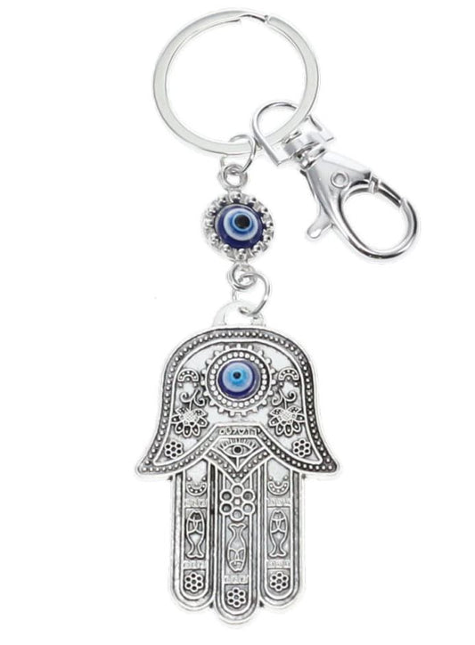 Hamsa Hand with Evil Eye Keychain