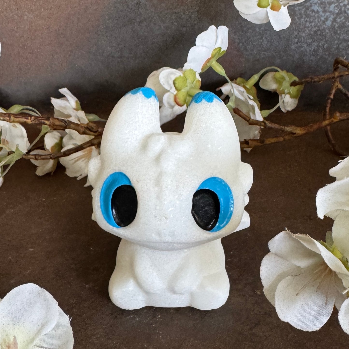 Light Fury Dragon Crystal Carving – White Jade