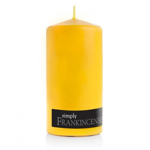 Yellow Pillar Candle Frankincense Scent