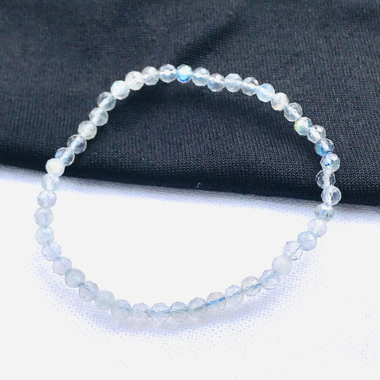 Labradorite 4mm Faceted Bead Bracelet