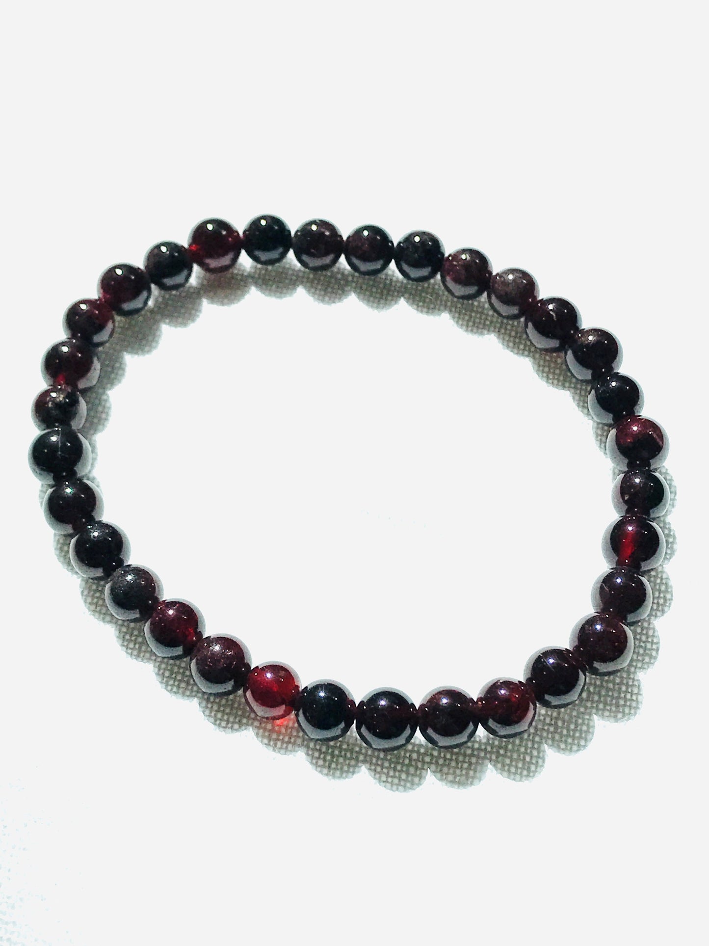 Garnet Round Bead Bracelet 6mm